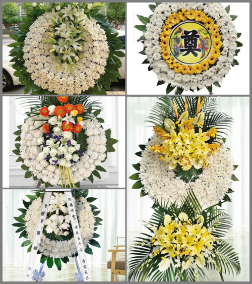 山东青岛莱西市马连庄镇大森格庄村花圈速递